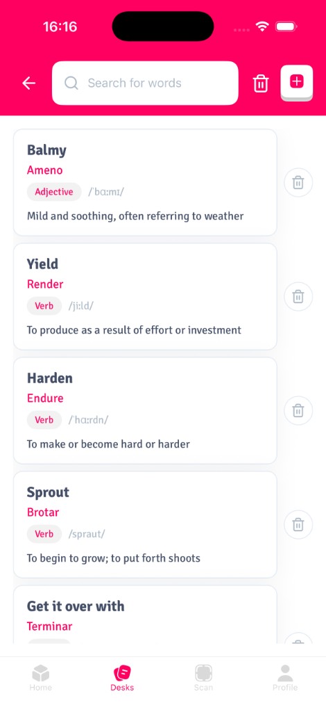 Canary decks screen